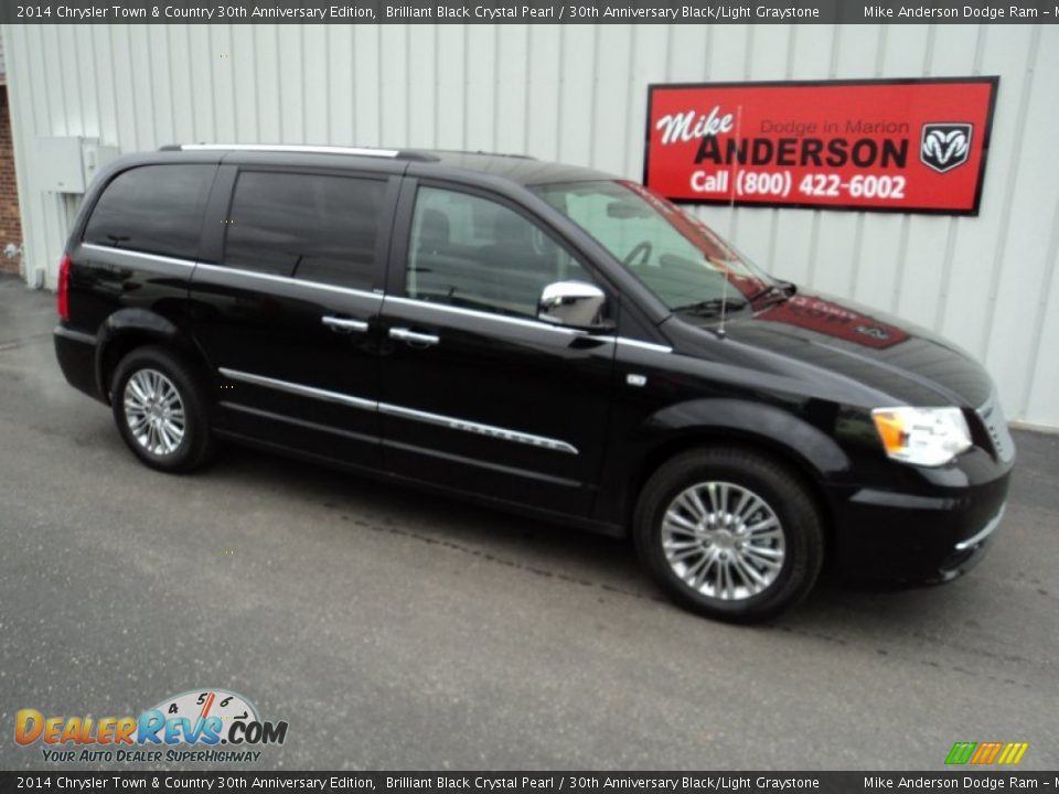 2014 Chrysler Town & Country 30th Anniversary Edition Brilliant Black Crystal Pearl / 30th Anniversary Black/Light Graystone Photo #2