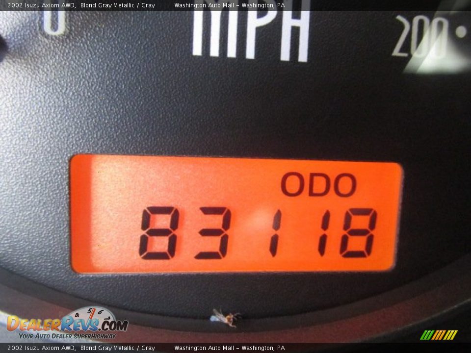 2002 Isuzu Axiom AWD Blond Gray Metallic / Gray Photo #20