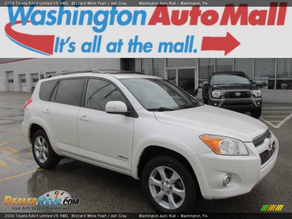 2009 Toyota RAV4 Limited V6 4WD Blizzard White Pearl / Ash Gray Photo #1