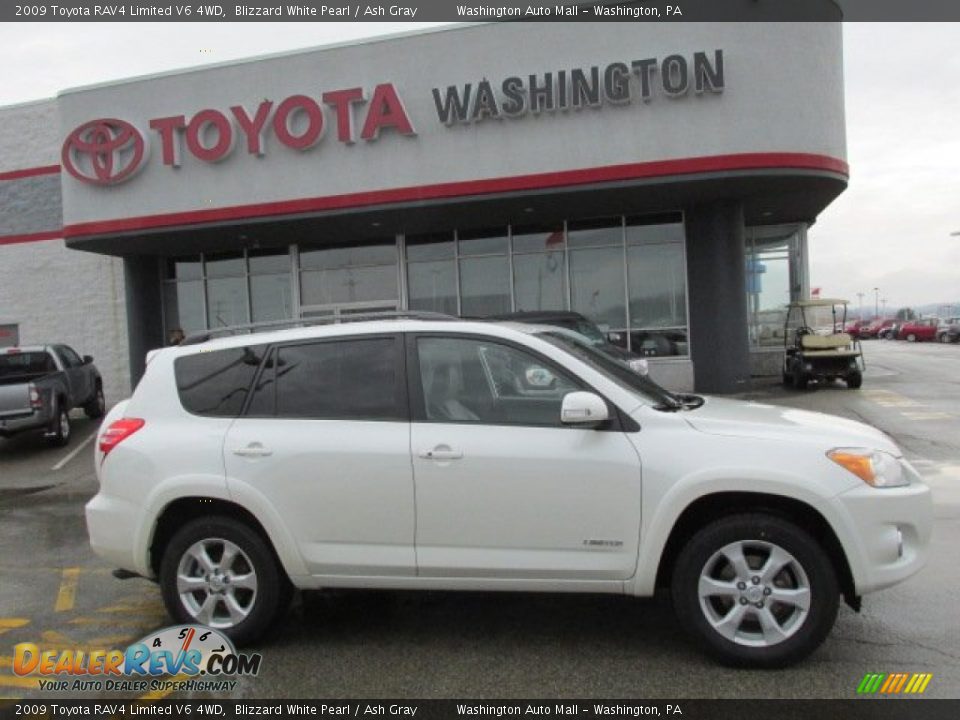 2009 Toyota RAV4 Limited V6 4WD Blizzard White Pearl / Ash Gray Photo #2