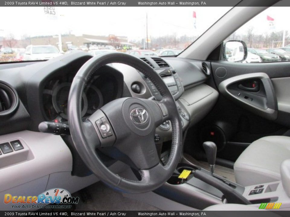 2009 Toyota RAV4 Limited V6 4WD Blizzard White Pearl / Ash Gray Photo #11