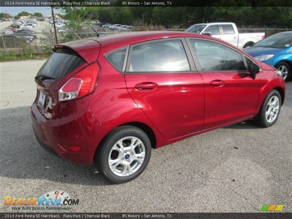 2014 Ford Fiesta SE Hatchback Ruby Red / Charcoal Black Photo #4