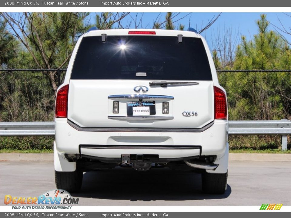2008 Infiniti QX 56 Tuscan Pearl White / Stone Photo #7
