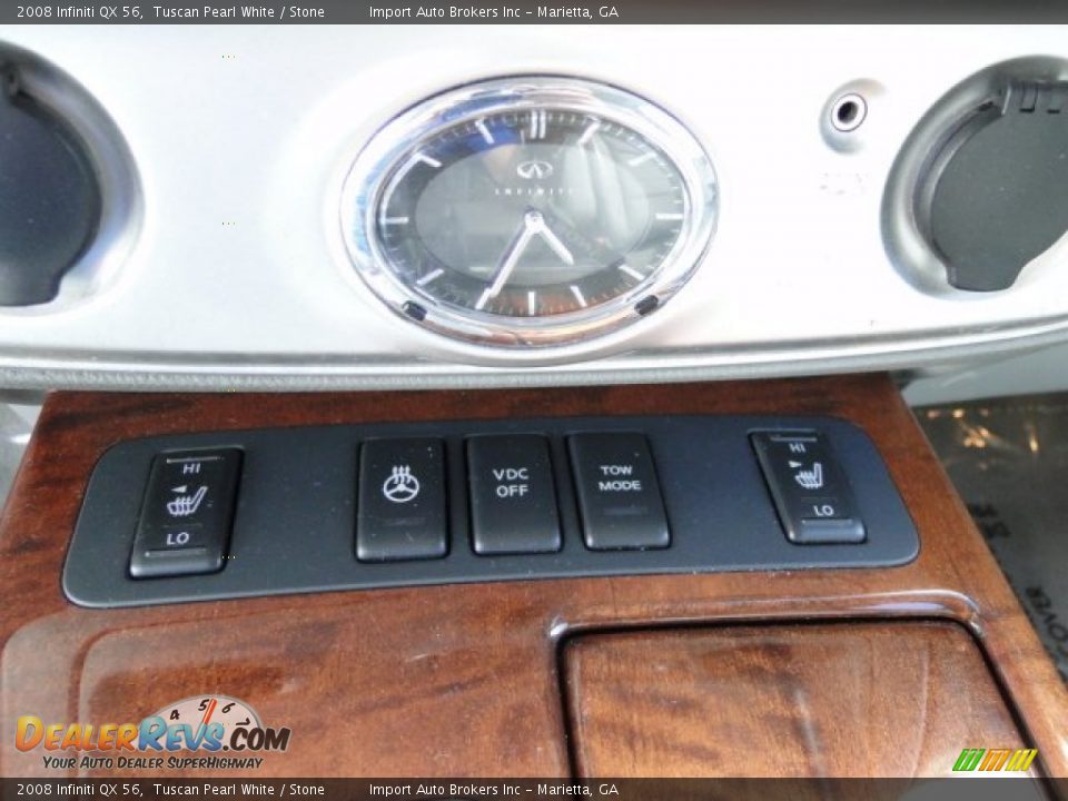 2008 Infiniti QX 56 Tuscan Pearl White / Stone Photo #14