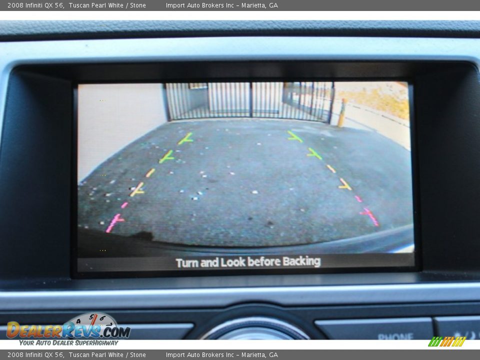 2008 Infiniti QX 56 Tuscan Pearl White / Stone Photo #16