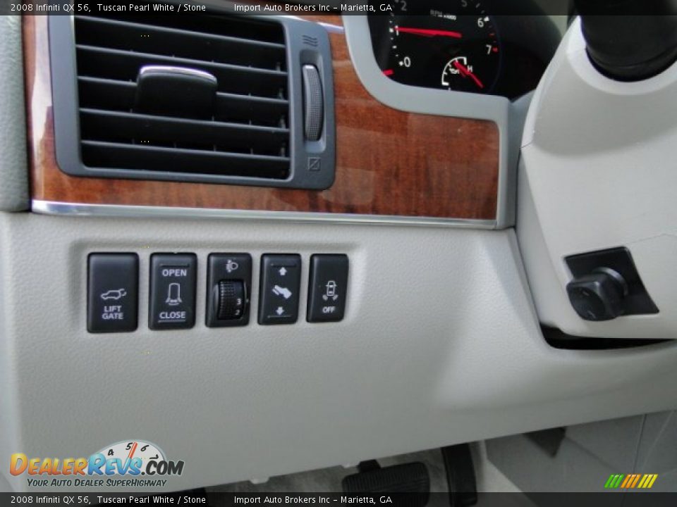 2008 Infiniti QX 56 Tuscan Pearl White / Stone Photo #17
