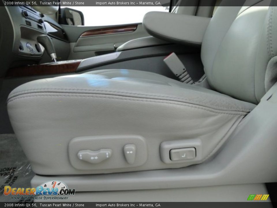 2008 Infiniti QX 56 Tuscan Pearl White / Stone Photo #19