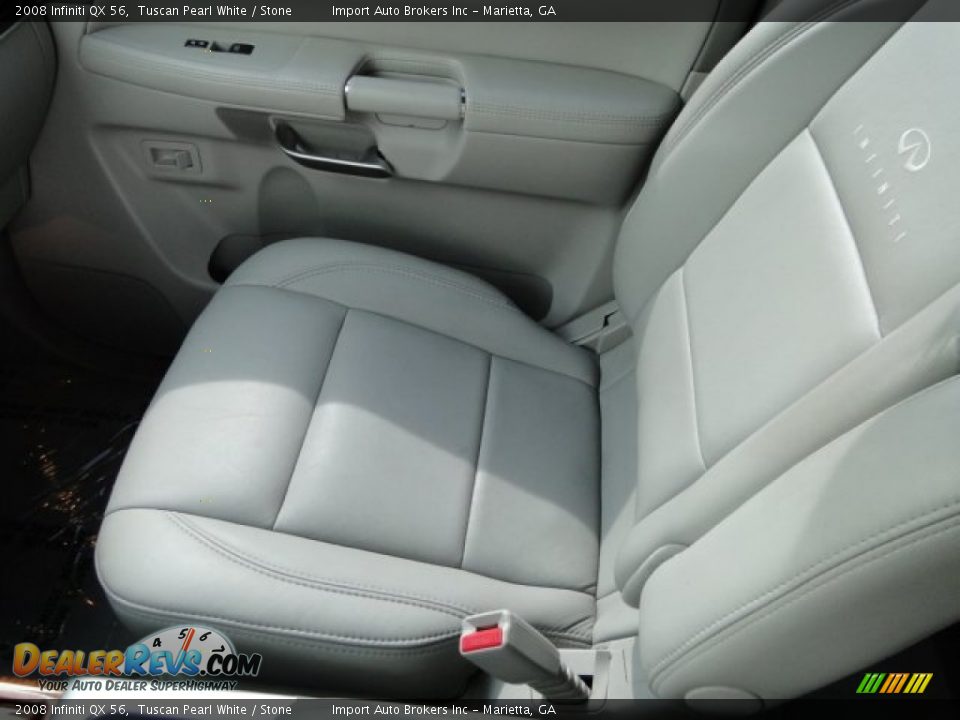 2008 Infiniti QX 56 Tuscan Pearl White / Stone Photo #20