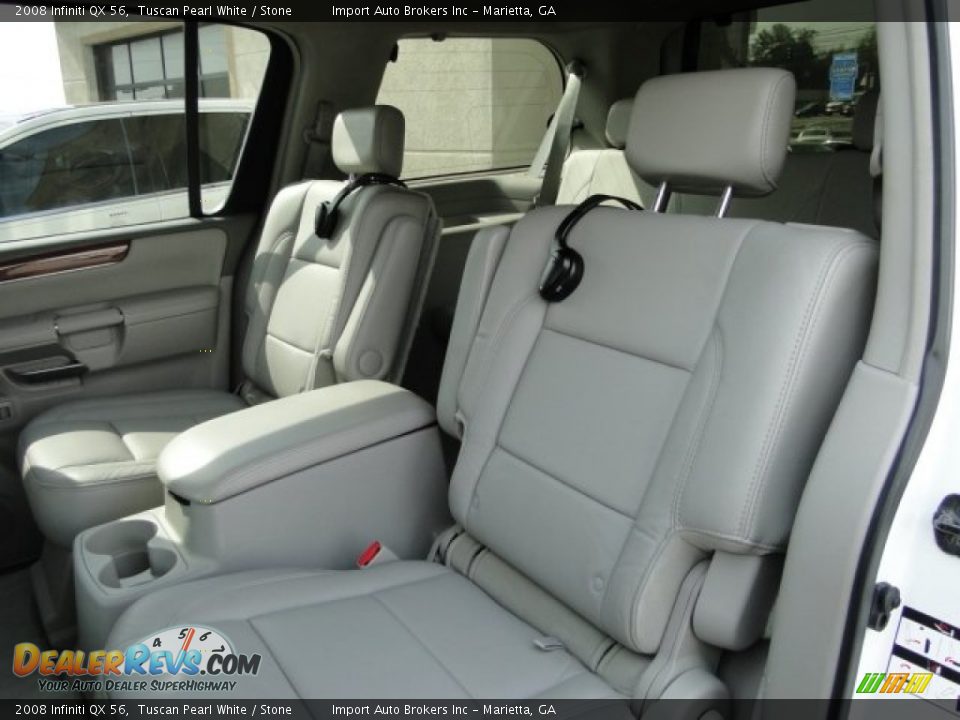 2008 Infiniti QX 56 Tuscan Pearl White / Stone Photo #21