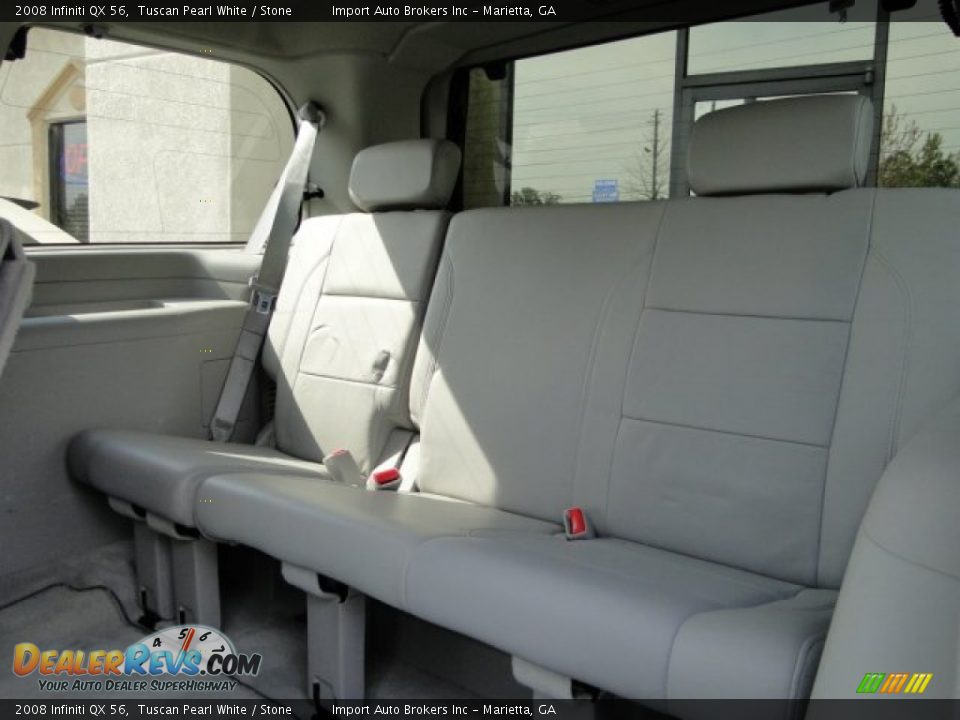 2008 Infiniti QX 56 Tuscan Pearl White / Stone Photo #22