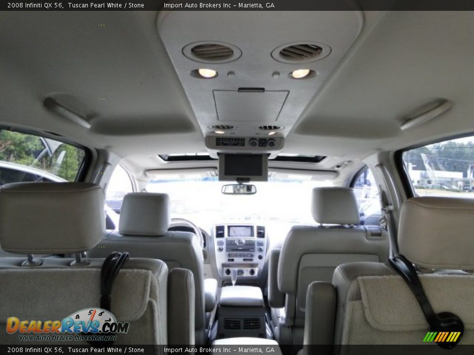 2008 Infiniti QX 56 Tuscan Pearl White / Stone Photo #23