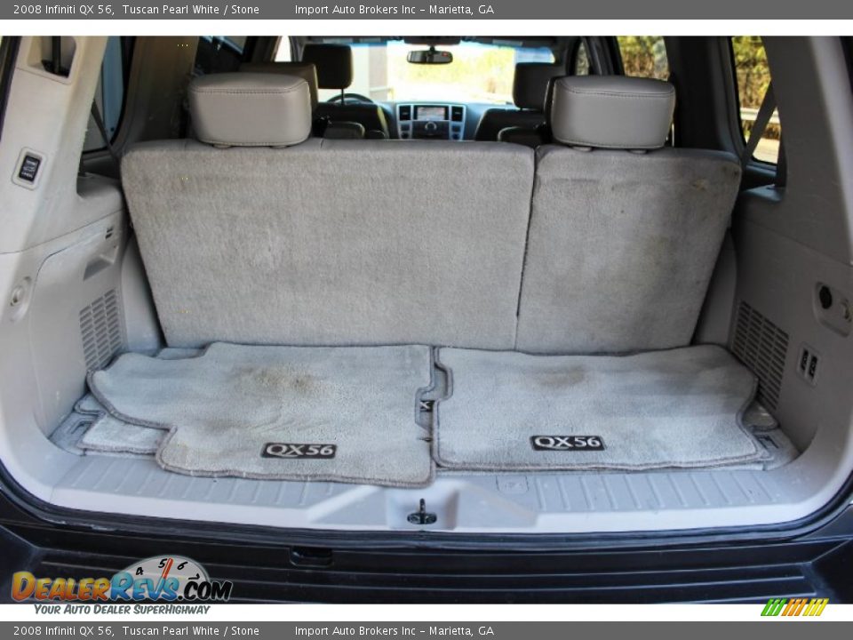 2008 Infiniti QX 56 Tuscan Pearl White / Stone Photo #24