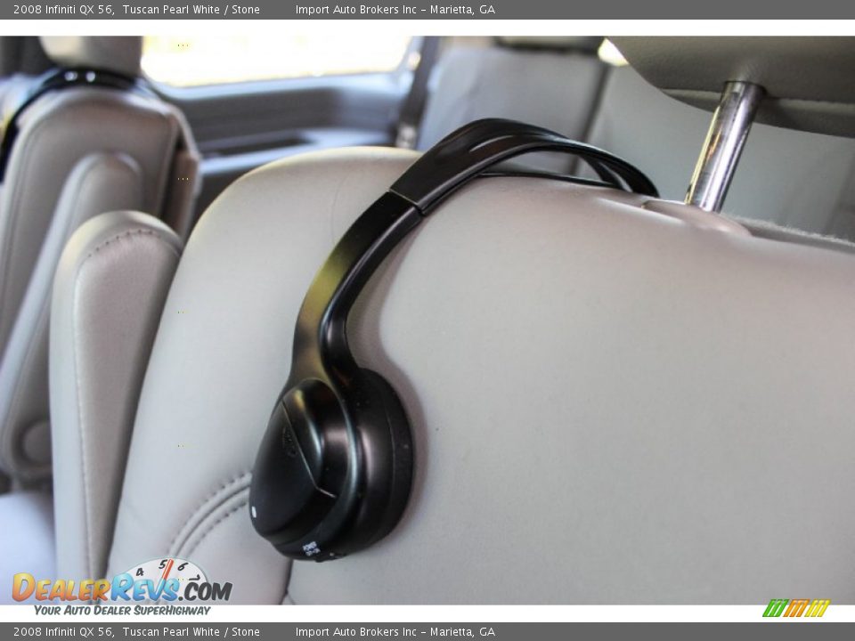 2008 Infiniti QX 56 Tuscan Pearl White / Stone Photo #27