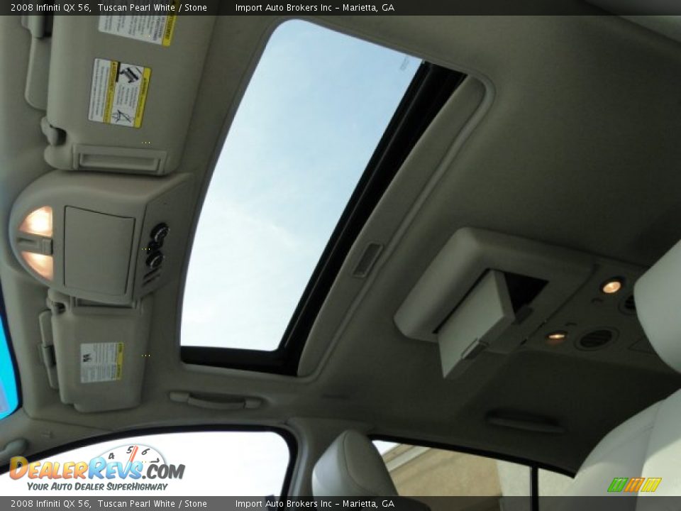 2008 Infiniti QX 56 Tuscan Pearl White / Stone Photo #29