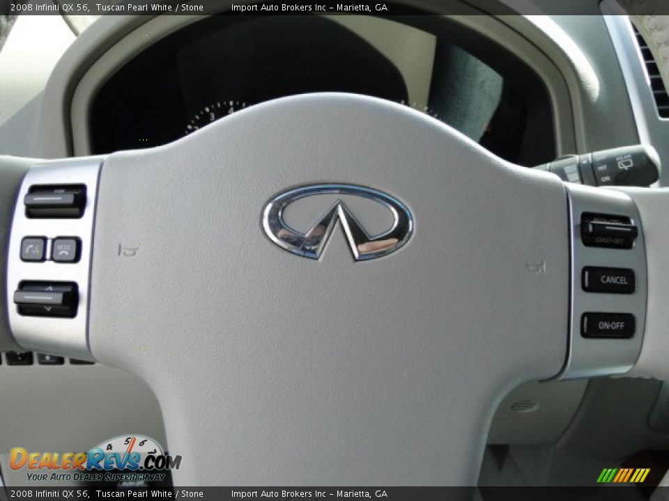 2008 Infiniti QX 56 Tuscan Pearl White / Stone Photo #30
