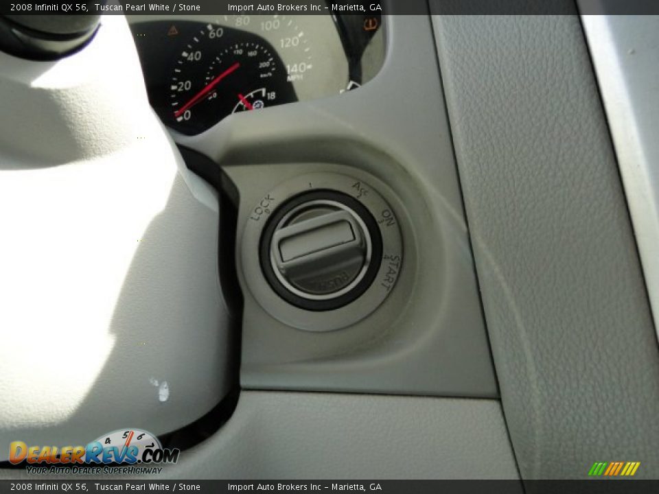 2008 Infiniti QX 56 Tuscan Pearl White / Stone Photo #31