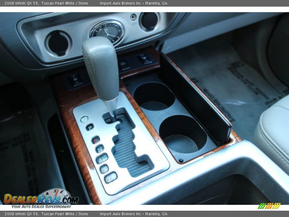 2008 Infiniti QX 56 Tuscan Pearl White / Stone Photo #32