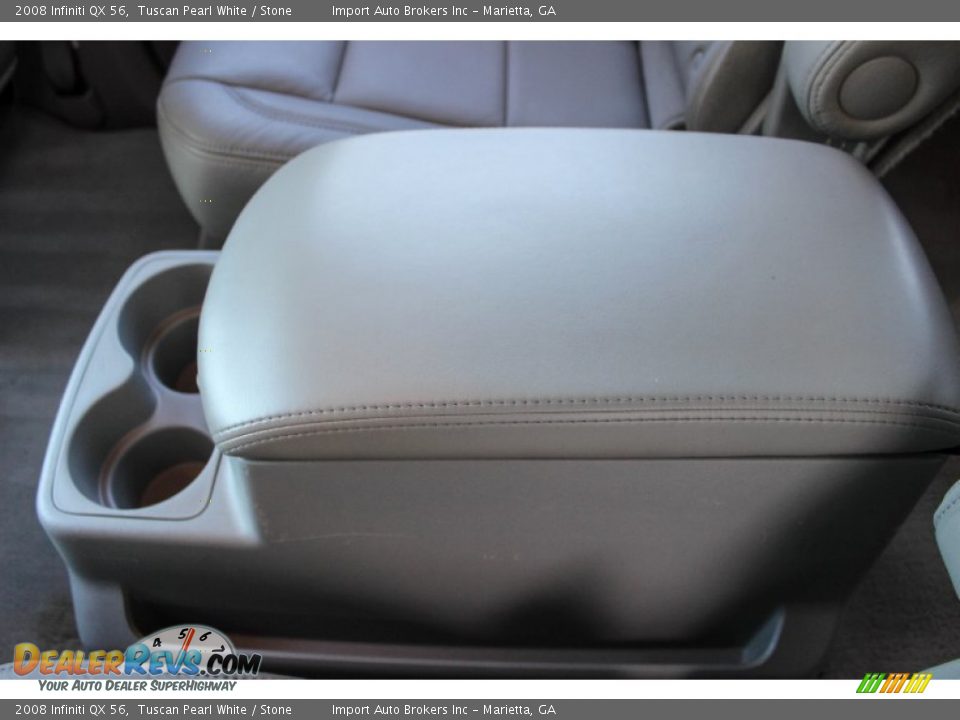 2008 Infiniti QX 56 Tuscan Pearl White / Stone Photo #33