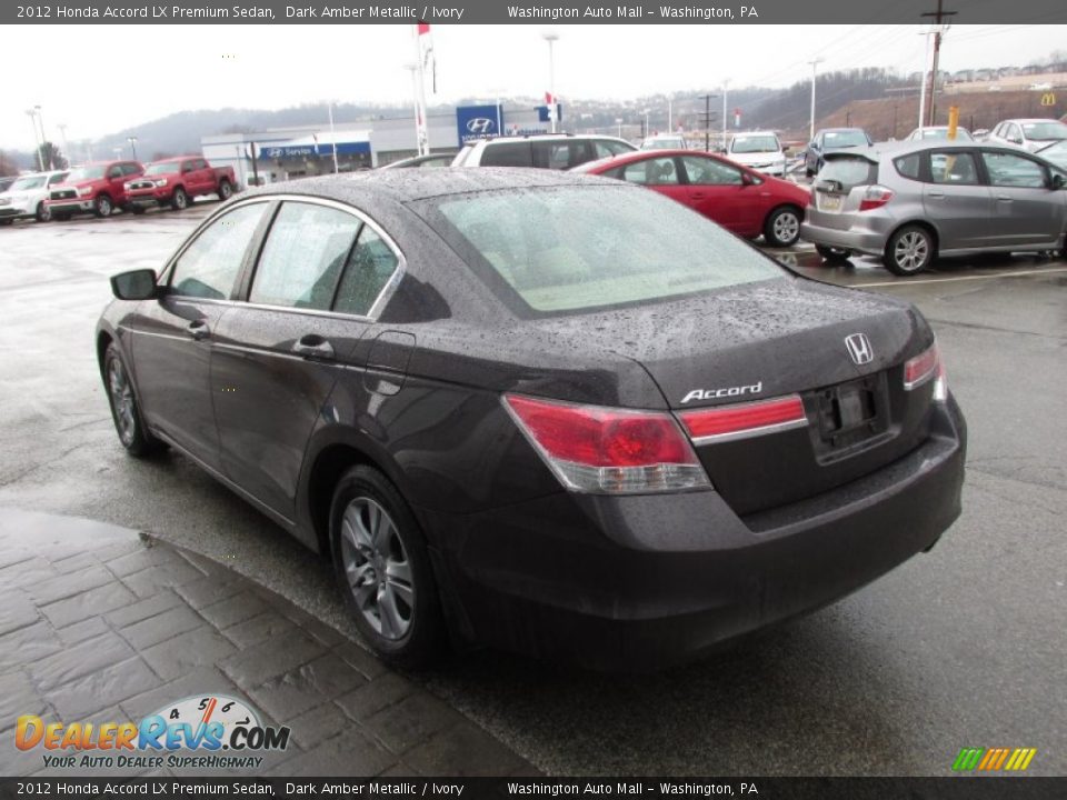2012 Honda Accord LX Premium Sedan Dark Amber Metallic / Ivory Photo #6