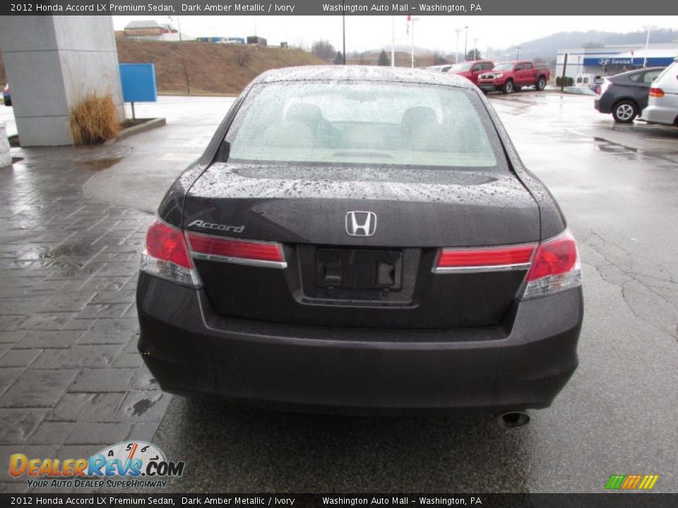 2012 Honda Accord LX Premium Sedan Dark Amber Metallic / Ivory Photo #7