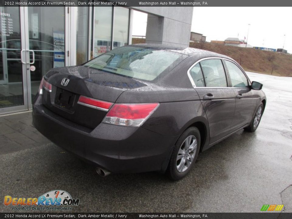2012 Honda Accord LX Premium Sedan Dark Amber Metallic / Ivory Photo #8