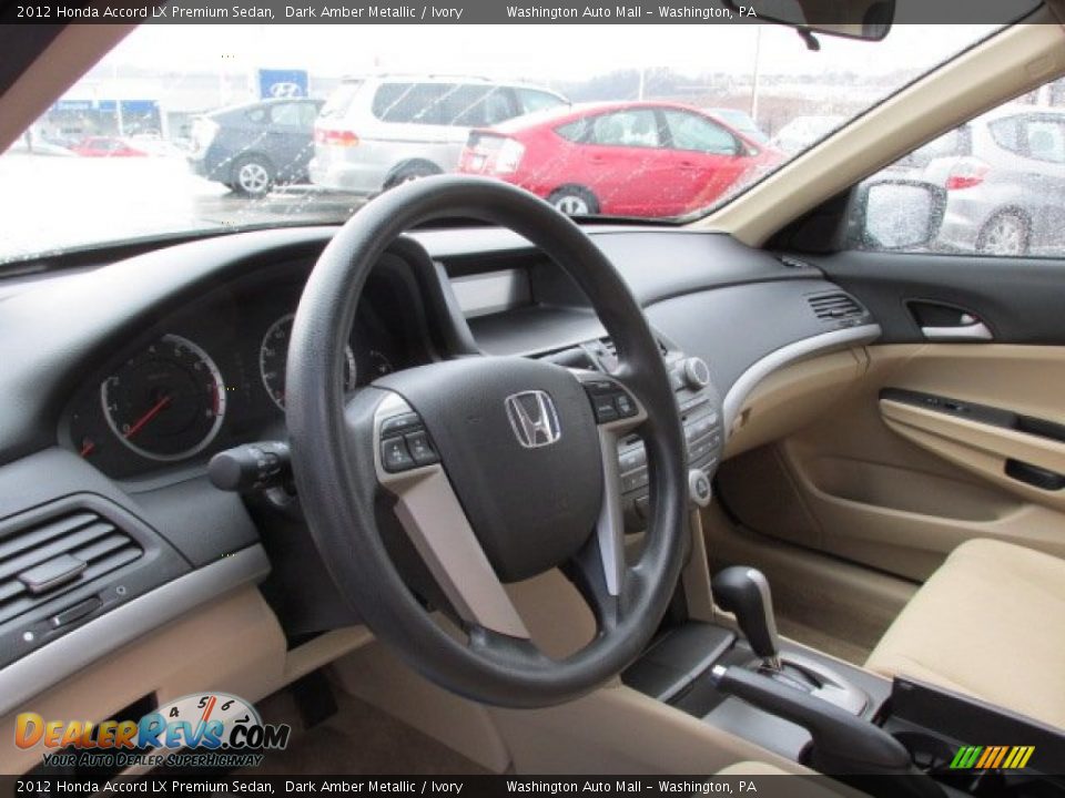 2012 Honda Accord LX Premium Sedan Dark Amber Metallic / Ivory Photo #10