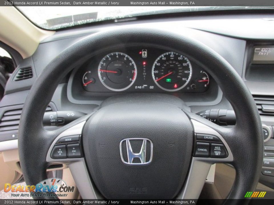 2012 Honda Accord LX Premium Sedan Dark Amber Metallic / Ivory Photo #15