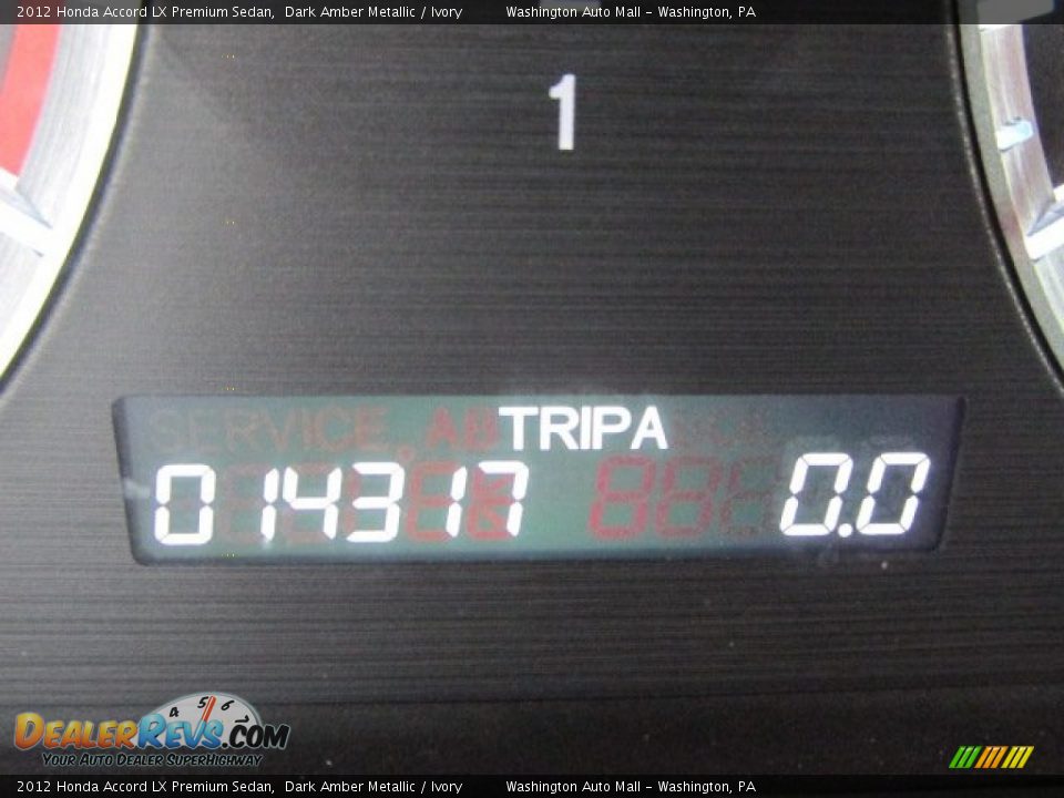 2012 Honda Accord LX Premium Sedan Dark Amber Metallic / Ivory Photo #20