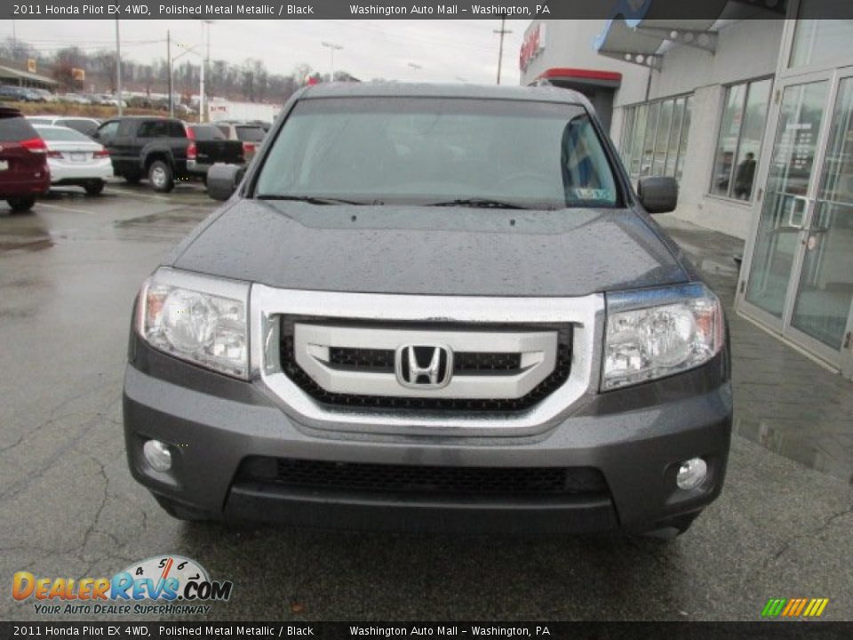 2011 Honda Pilot EX 4WD Polished Metal Metallic / Black Photo #4