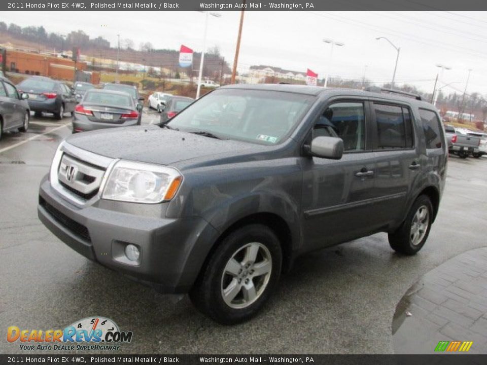 2011 Honda Pilot EX 4WD Polished Metal Metallic / Black Photo #5