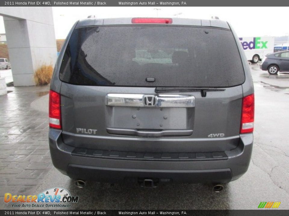 2011 Honda Pilot EX 4WD Polished Metal Metallic / Black Photo #8