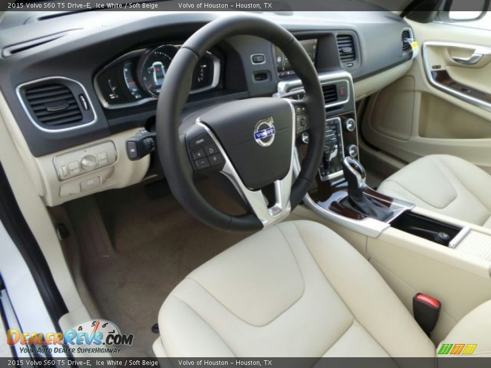 2015 Volvo S60 T5 Drive-E Ice White / Soft Beige Photo #9