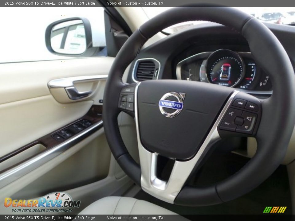 2015 Volvo S60 T5 Drive-E Ice White / Soft Beige Photo #26
