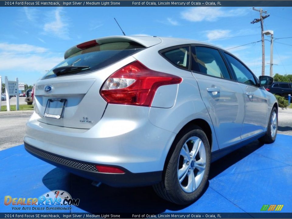 2014 Ford Focus SE Hatchback Ingot Silver / Medium Light Stone Photo #3