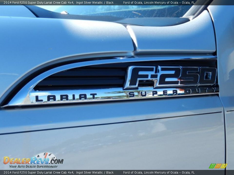 2014 Ford F250 Super Duty Lariat Crew Cab 4x4 Ingot Silver Metallic / Black Photo #5