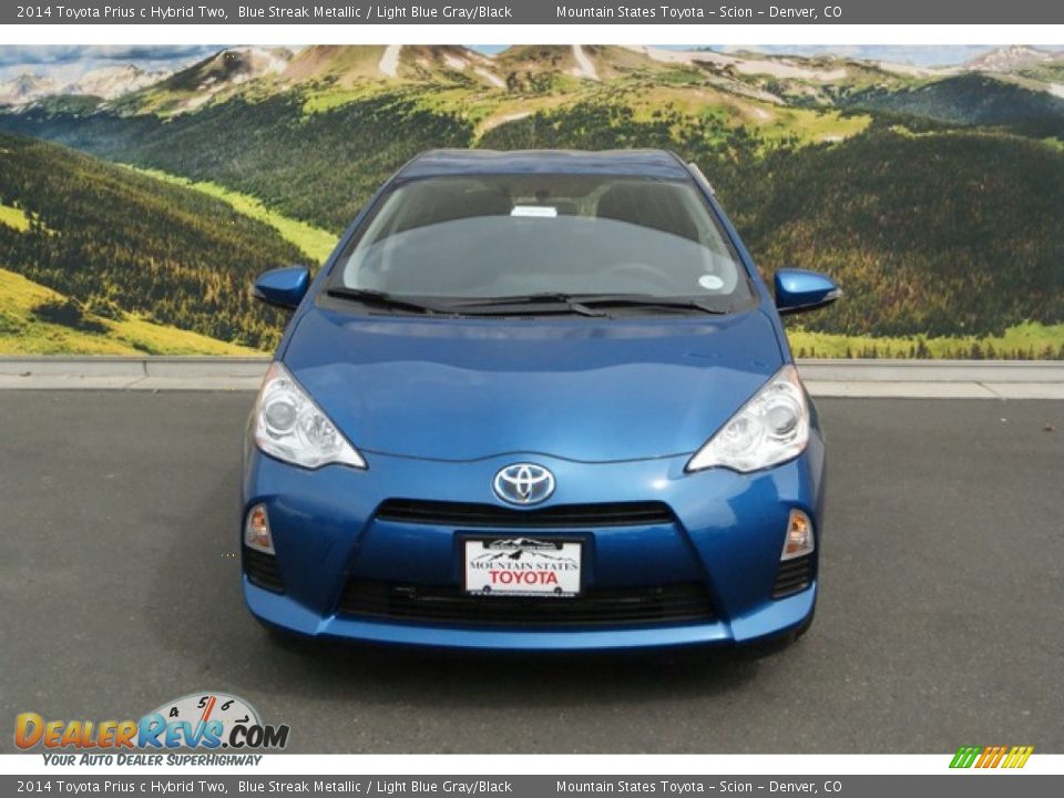 2014 Toyota Prius c Hybrid Two Blue Streak Metallic / Light Blue Gray/Black Photo #2