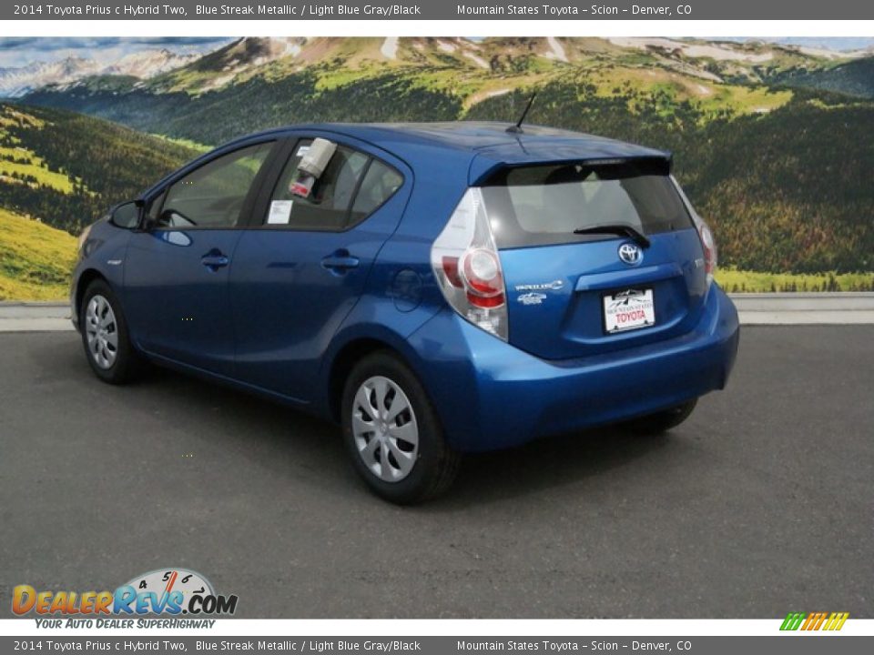 2014 Toyota Prius c Hybrid Two Blue Streak Metallic / Light Blue Gray/Black Photo #3