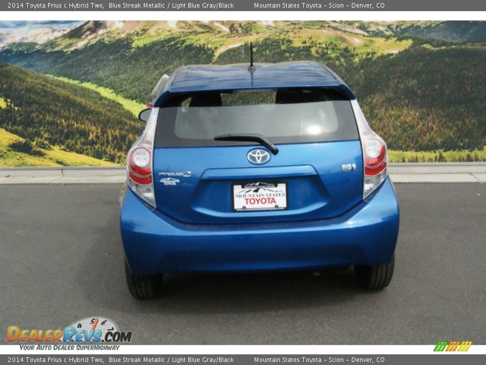 2014 Toyota Prius c Hybrid Two Blue Streak Metallic / Light Blue Gray/Black Photo #4