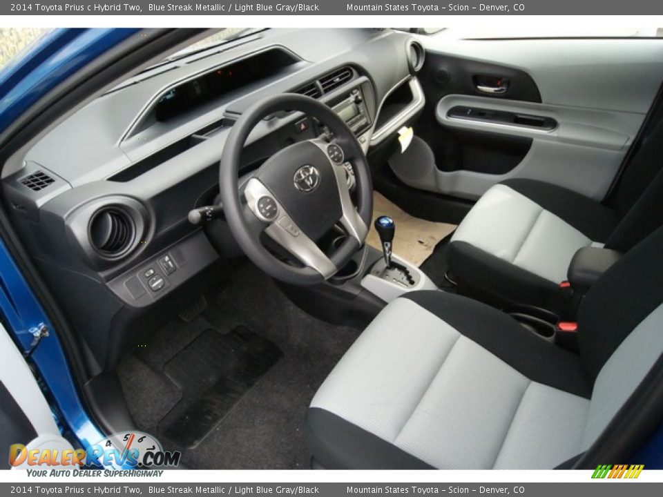 2014 Toyota Prius c Hybrid Two Blue Streak Metallic / Light Blue Gray/Black Photo #5