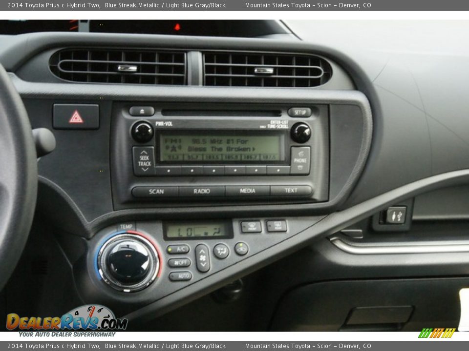 2014 Toyota Prius c Hybrid Two Blue Streak Metallic / Light Blue Gray/Black Photo #6