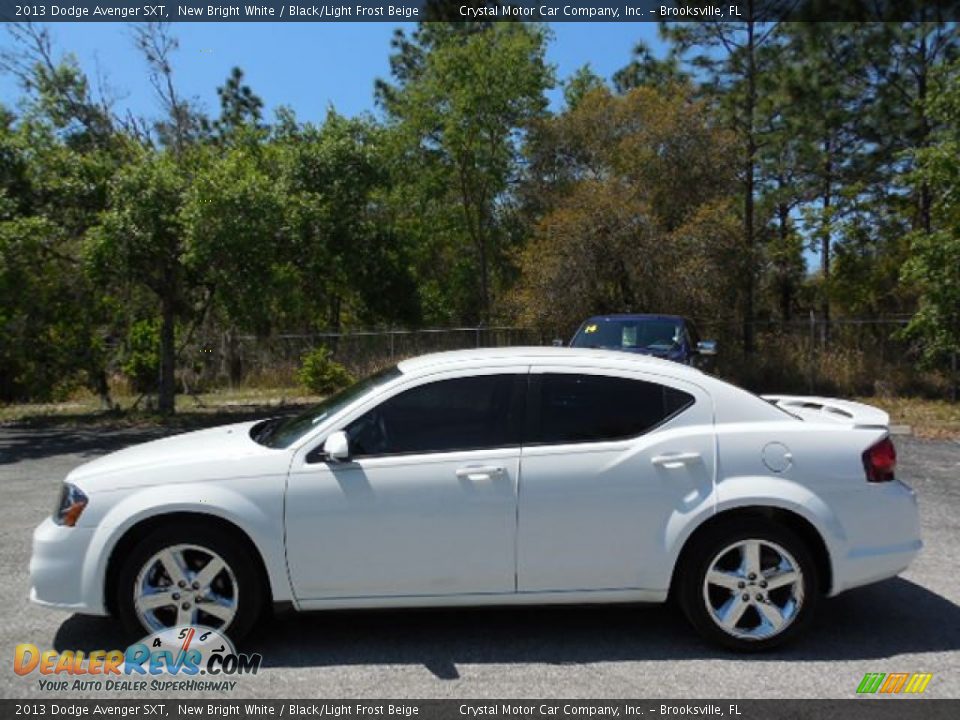 2013 Dodge Avenger SXT New Bright White / Black/Light Frost Beige Photo #2