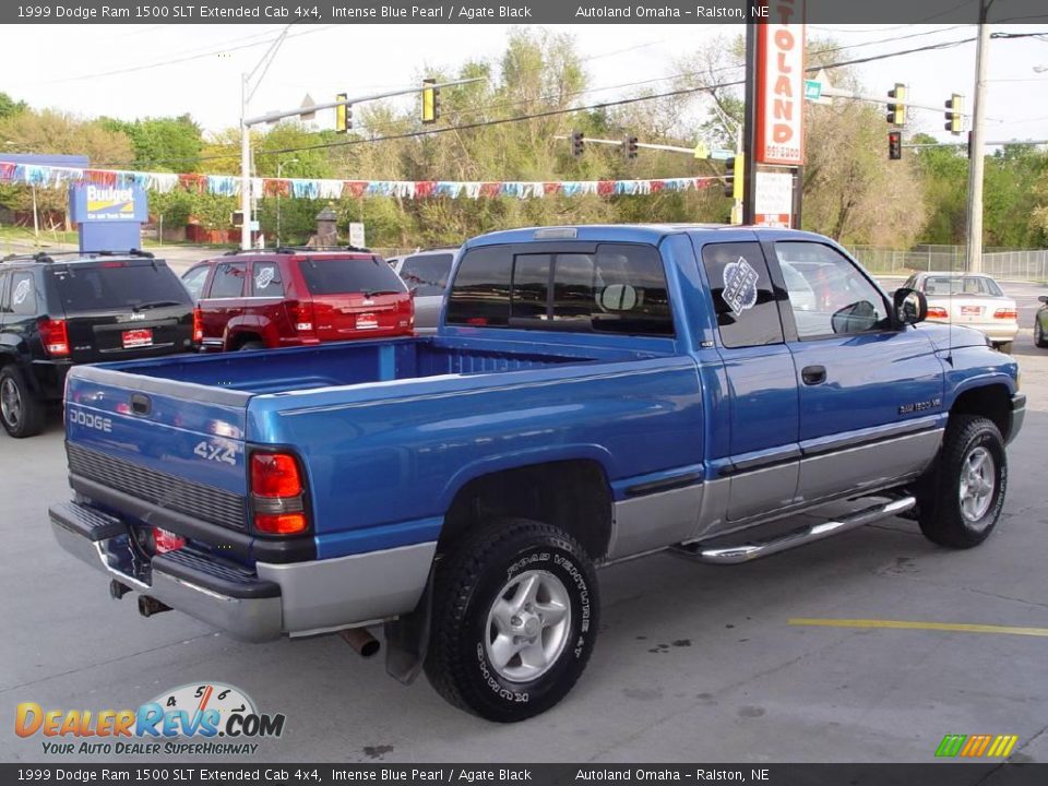 1999 Dodge Ram 1500 SLT Extended Cab 4x4 Intense Blue Pearl / Agate Black Photo #31