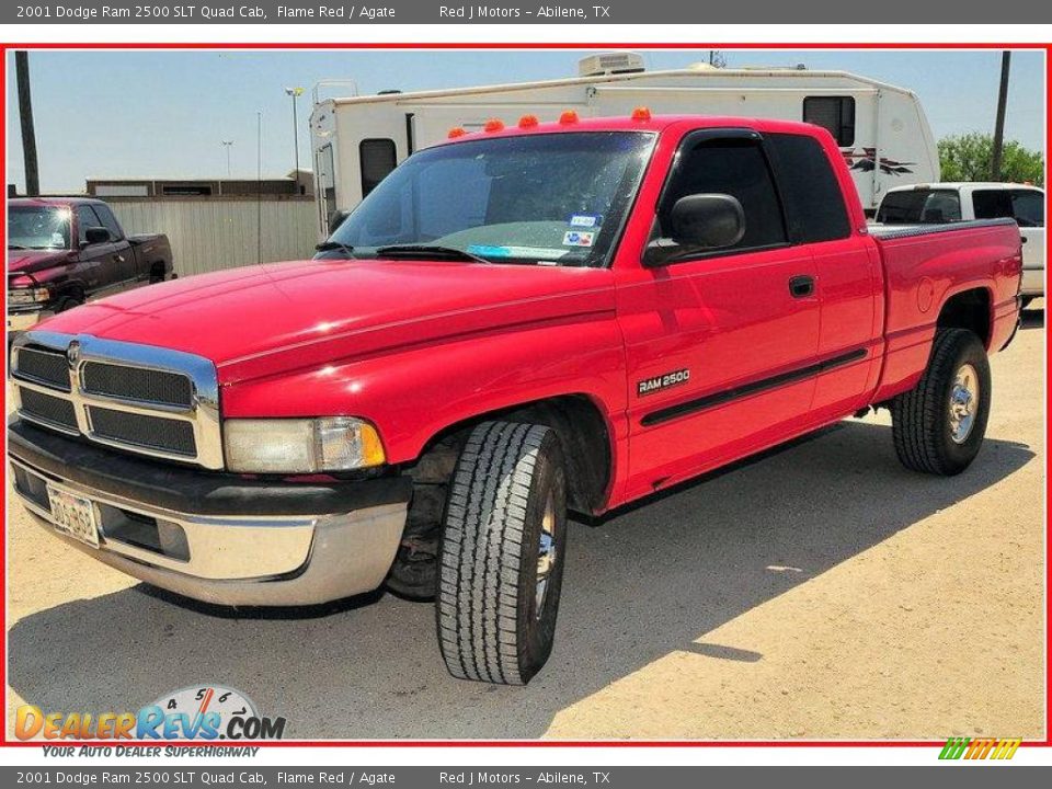 2001 Dodge Ram 2500 SLT Quad Cab Flame Red / Agate Photo #1