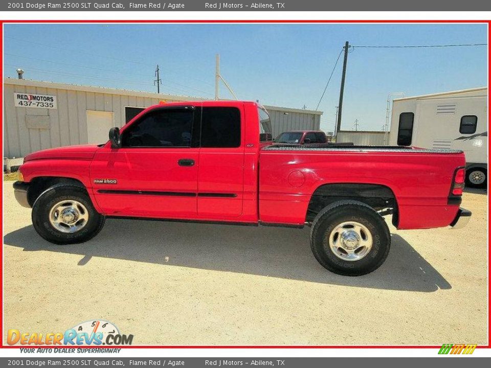 2001 Dodge Ram 2500 SLT Quad Cab Flame Red / Agate Photo #2