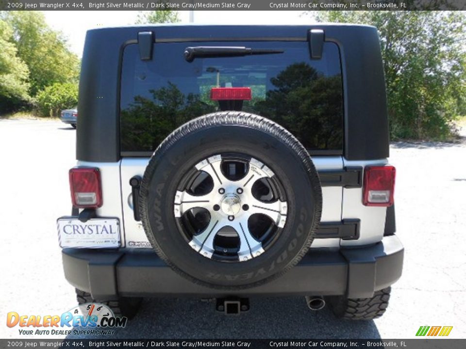 2009 Jeep Wrangler X 4x4 Bright Silver Metallic / Dark Slate Gray/Medium Slate Gray Photo #8