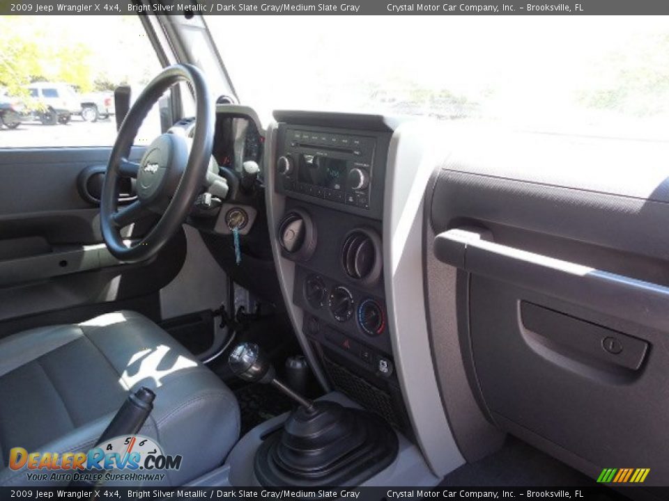 2009 Jeep Wrangler X 4x4 Bright Silver Metallic / Dark Slate Gray/Medium Slate Gray Photo #12