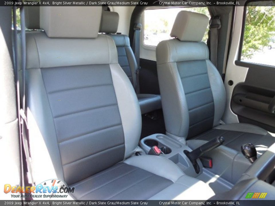 2009 Jeep Wrangler X 4x4 Bright Silver Metallic / Dark Slate Gray/Medium Slate Gray Photo #13