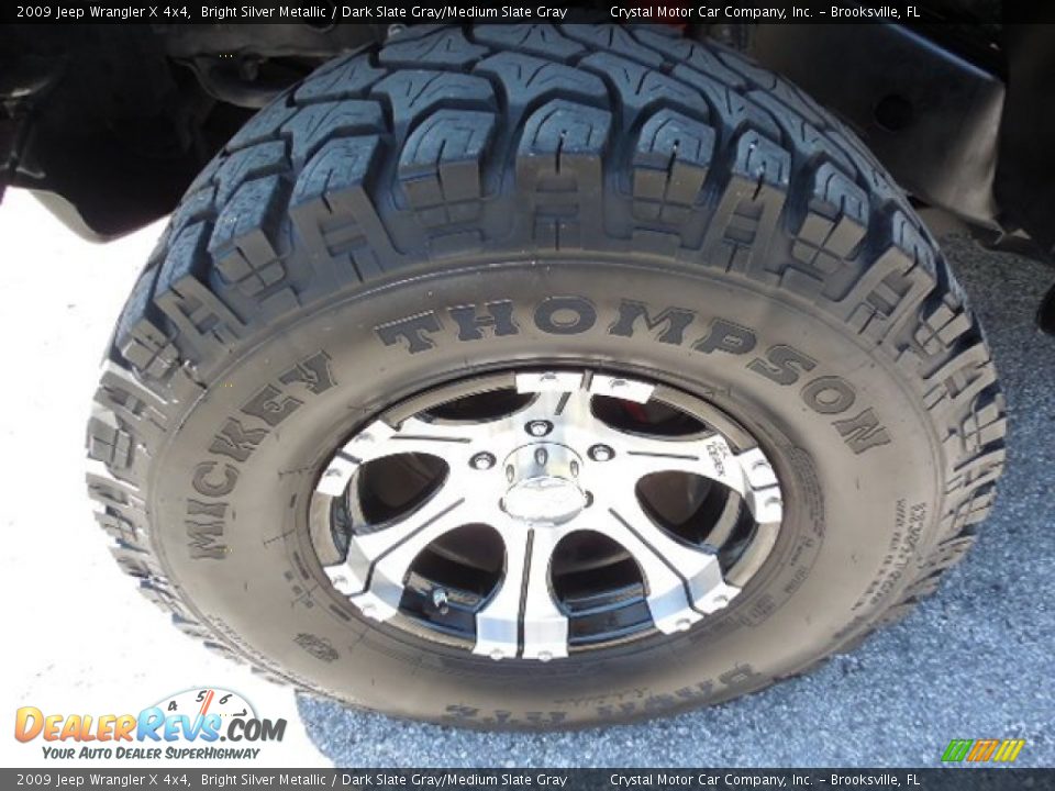 2009 Jeep Wrangler X 4x4 Bright Silver Metallic / Dark Slate Gray/Medium Slate Gray Photo #15