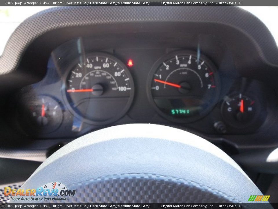 2009 Jeep Wrangler X 4x4 Bright Silver Metallic / Dark Slate Gray/Medium Slate Gray Photo #19