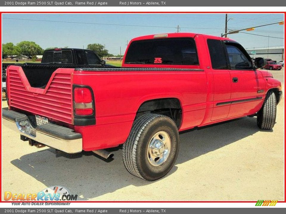 2001 Dodge Ram 2500 SLT Quad Cab Flame Red / Agate Photo #7